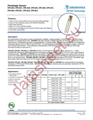 OPL550-OCA datasheet  